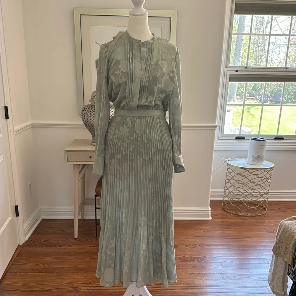 Club Monaco Pleated Printed Dress - Picture 1 of 5